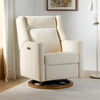 M11282OYECDB,Babyletto,Kiwi Pro Power Glider Recliner w/ Power Lumbar in Performance Oyster Eco-Chenille w/Dark WoodBase