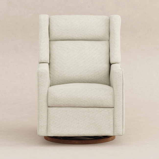 M11282OYECDB,Babyletto,Kiwi Pro Power Glider Recliner w/ Power Lumbar in Performance Oyster Eco-Chenille w/Dark WoodBase