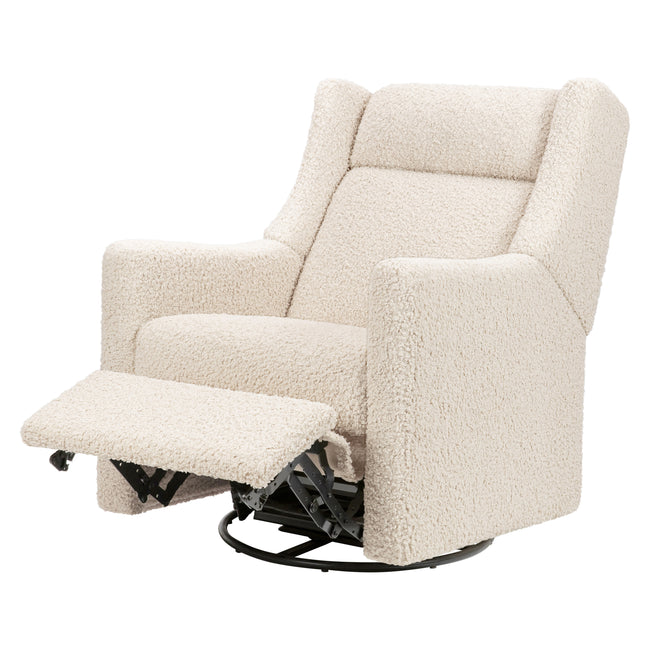 M11283AT,Babyletto,Kiwi Deluxe Power Glider Recliner w/Heat&Massage in Almond Teddy Loop