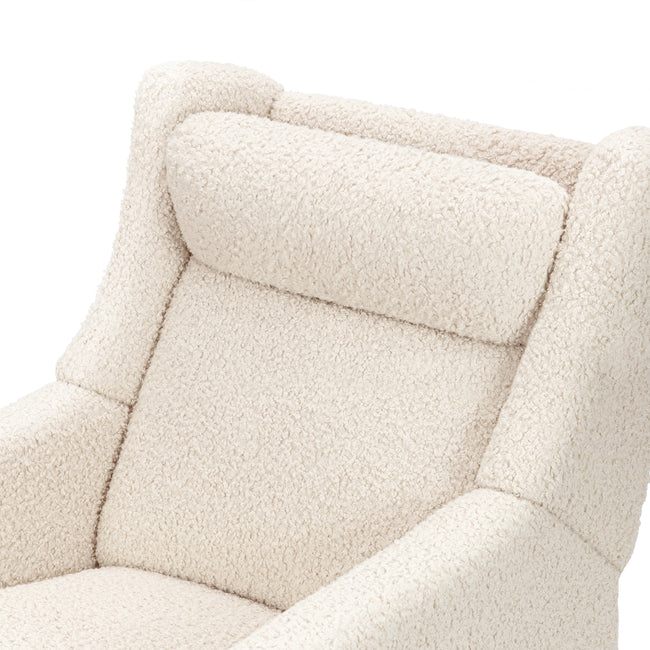M11283AT,Babyletto,Kiwi Deluxe Power Glider Recliner w/Heat&Massage in Almond Teddy Loop