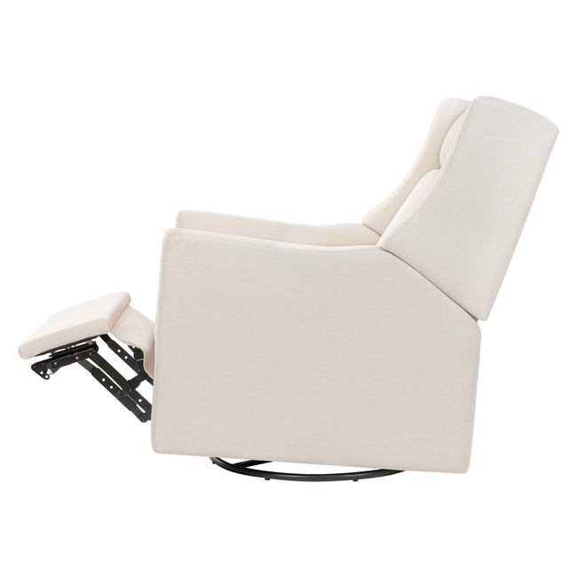 M11283PCMEW,Babyletto,Kiwi Deluxe Power Glider Recliner w/Heat&Massage in Performance Cream Eco-Weave