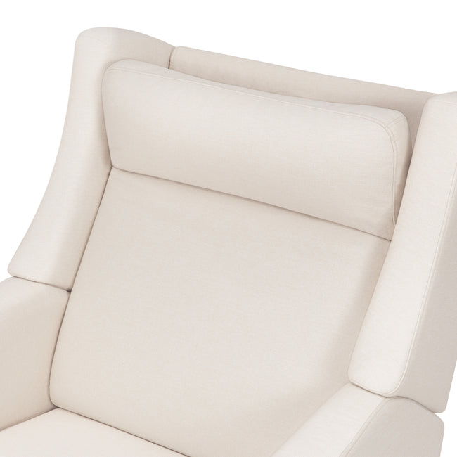 M11283PCMEW,Babyletto,Kiwi Deluxe Power Glider Recliner w/Heat&Massage in Performance Cream Eco-Weave