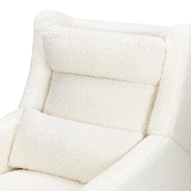 M11286CMSG,Babyletto,Kiwi Plus Power Glider Recliner w/ Power Headrest in Cream Shearling