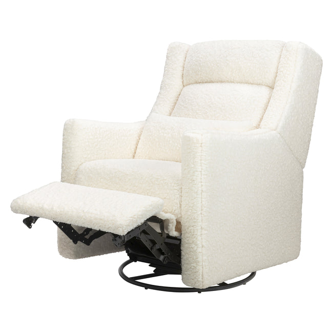 M11286CMSG,Babyletto,Kiwi Plus Power Glider Recliner w/ Power Headrest in Cream Shearling