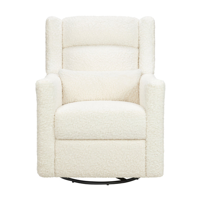 M11286CMSG,Babyletto,Kiwi Plus Power Glider Recliner w/ Power Headrest in Cream Shearling