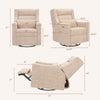 M11286CSG,Babyletto,Kiwi Plus Power Glider Recliner w/ Power Headrest in Chai Shearling