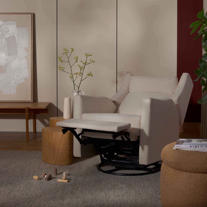 M11286PBEW,Babyletto,Kiwi Plus Power Glider Recliner w/ Power Headrest in Performance Beach Eco-Weave