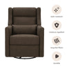 M11286PCB,Babyletto,Kiwi Plus Power Glider Recliner w/ Power Headrest in Performance Cocoa Boucle