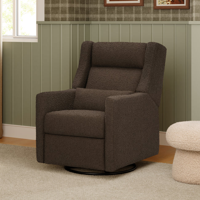 M11286PCB,Babyletto,Kiwi Plus Power Glider Recliner w/ Power Headrest in Performance Cocoa Boucle