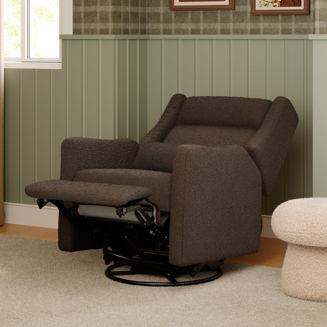 M11286PCB,Babyletto,Kiwi Plus Power Glider Recliner w/ Power Headrest in Performance Cocoa Boucle