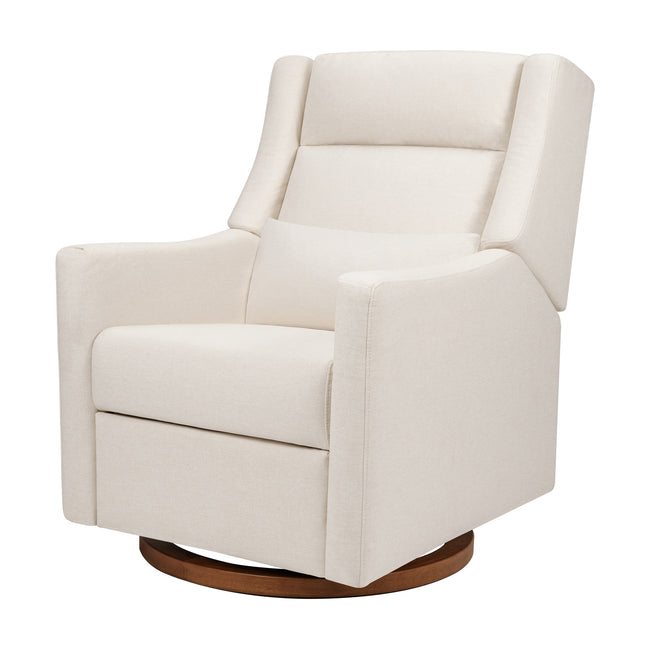 M11286PCMEW,Babyletto,Kiwi Plus Power Glider Recliner w/ Power Headrest in Performance Cream Eco-Weave