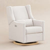 M11288FCSLB,Babyletto,Kiwi Glider Recliner w/ Electronic Control and USB in Fog Chatham Stripe Performance Eco-Weave w/LB