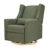 M11288OBLB,Babyletto,Kiwi Glider Recliner w/ Electronic Control and USB in Olive Boucle w/Light Wood Base