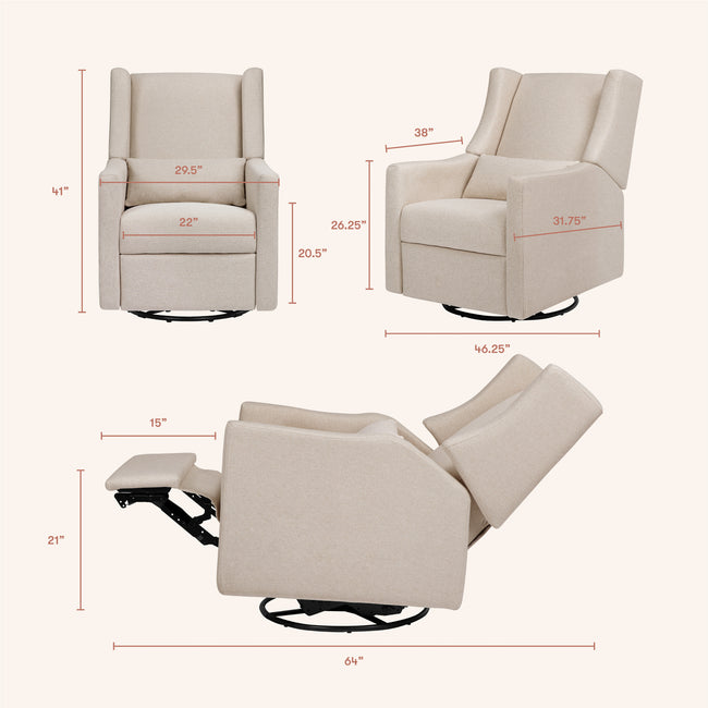 M11288PBEW,Babyletto,Kiwi Glider Recliner w/ Electronic Control and USB in Performance Beach Eco-Weave