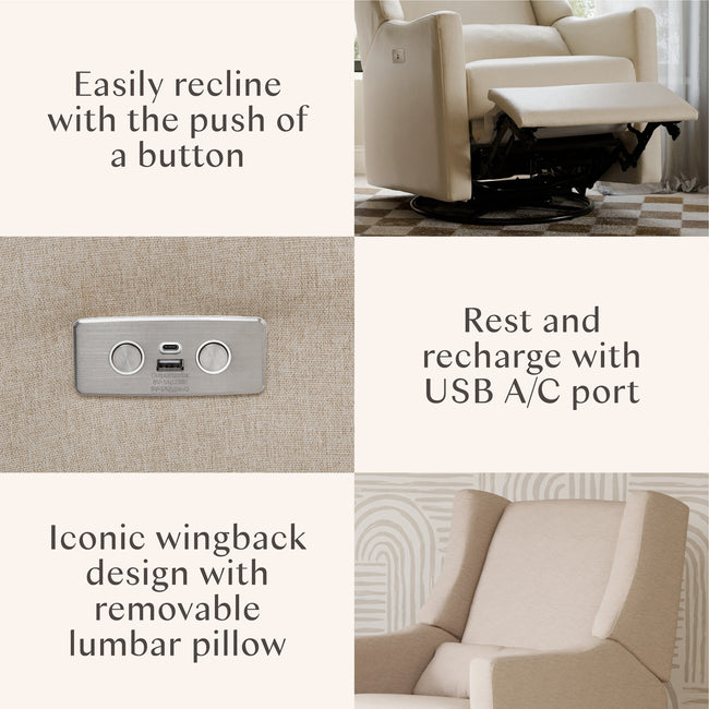 M11288PBEW,Babyletto,Kiwi Glider Recliner w/ Electronic Control and USB in Performance Beach Eco-Weave