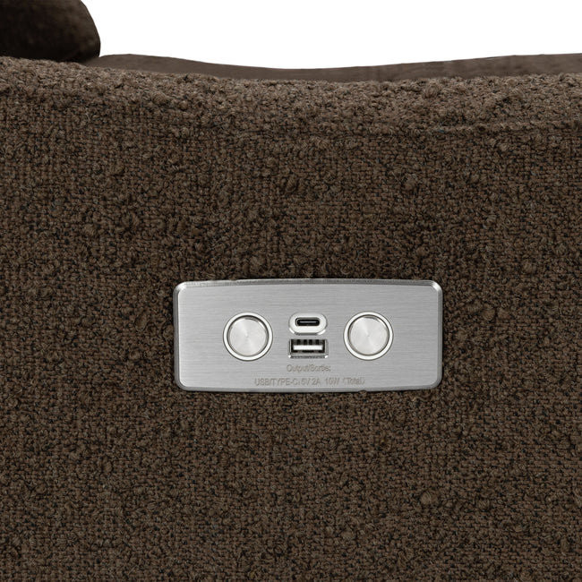 M11288PCB,Babyletto,Kiwi Glider Recliner w/ Electronic Control and USB in Performance Cocoa Boucle