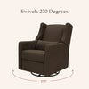 M11288PCB,Babyletto,Kiwi Glider Recliner w/ Electronic Control and USB in Performance Cocoa Boucle