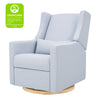 M11288PCETLB,Babyletto,Kiwi Glider Recliner w/ Electronic Control and USB in Performance Blue Chambray Eco-Twill/Light Wood