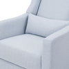 M11288PCETLB,Babyletto,Kiwi Glider Recliner w/ Electronic Control and USB in Performance Blue Chambray Eco-Twill/Light Wood