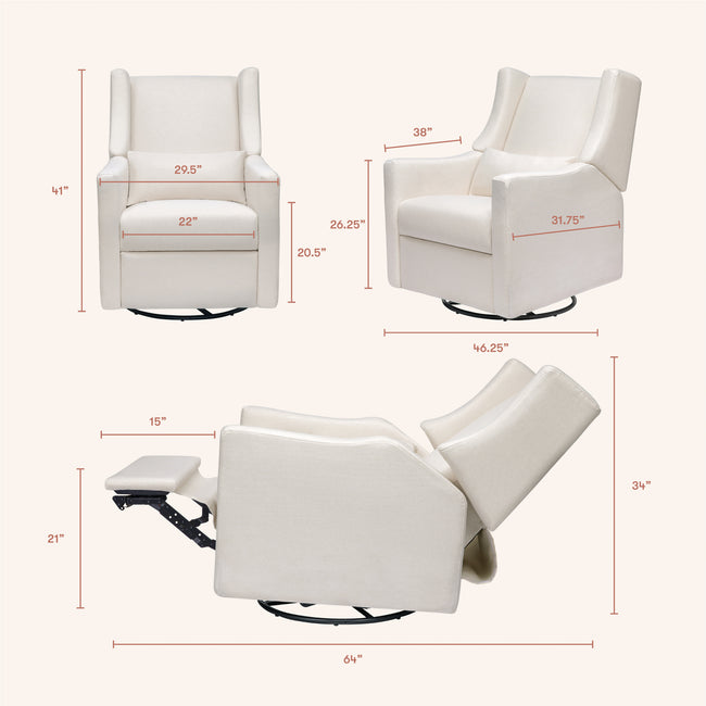 M11288PCMEW,Babyletto,Kiwi Glider Recliner w/ Electronic Control and USB in Performance Cream Eco-Weave