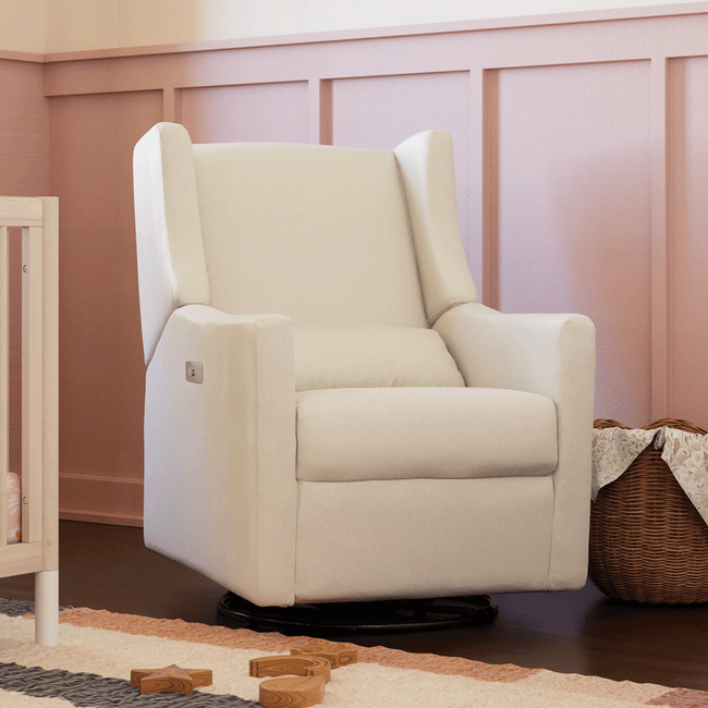 M11288PCMEW,Babyletto,Kiwi Glider Recliner w/ Electronic Control and USB in Performance Cream Eco-Weave