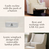 M11288PCMEW,Babyletto,Kiwi Glider Recliner w/ Electronic Control and USB in Performance Cream Eco-Weave