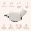 M11288PCMEW,Babyletto,Kiwi Glider Recliner w/ Electronic Control and USB in Performance Cream Eco-Weave