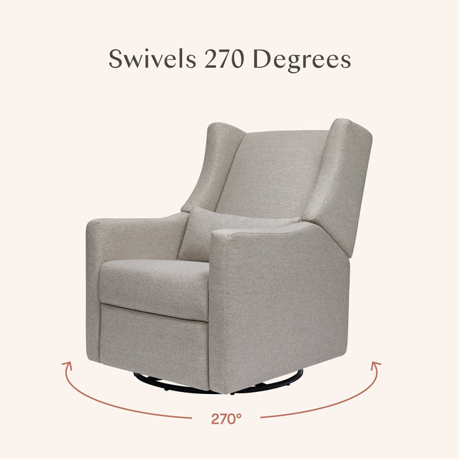 M11288PGEW,Babyletto,Kiwi Glider Recliner w/ Electronic Control and USB in Performance Grey Eco-Weave