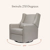 M11288PGEW,Babyletto,Kiwi Glider Recliner w/ Electronic Control and USB in Performance Grey Eco-Weave