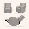 M11288PGEW,Babyletto,Kiwi Glider Recliner w/ Electronic Control and USB in Performance Grey Eco-Weave