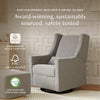 M11288PGEW,Babyletto,Kiwi Glider Recliner w/ Electronic Control and USB in Performance Grey Eco-Weave