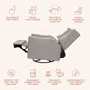 M11288PGEW,Babyletto,Kiwi Glider Recliner w/ Electronic Control and USB in Performance Grey Eco-Weave