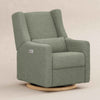 M11288STLB,Babyletto,Kiwi Glider Recliner w/ Electronic Control and USB in Sage Teddy Loop w/ Light Wood Base
