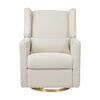 M11288WBG,Babyletto,Kiwi Glider Recliner w/ Electronic Control and USB in Ivory Boucle w/Gold Base