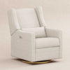 M11288WBG,Babyletto,Kiwi Glider Recliner w/ Electronic Control and USB in Ivory Boucle w/Gold Base