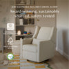 M11288WBG,Babyletto,Kiwi Glider Recliner w/ Electronic Control and USB in Ivory Boucle w/Gold Base