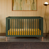 M12901FRGRBE,Babyletto,Gelato 4-in-1 Convertible Crib w/Toddler Bed Kit in Forest Green/Blonde Feet