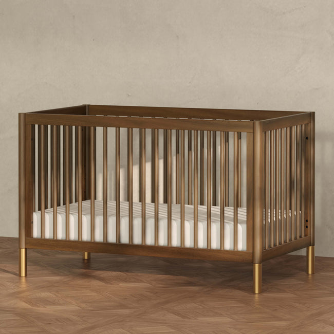 M12901NLGLD,Babyletto,Gelato 4-in-1 Convertible Crib w/Toddler Conversion Kit in Natural Walnut Gold Ft