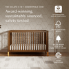 M12901NLGLD,Babyletto,Gelato 4-in-1 Convertible Crib w/Toddler Conversion Kit in Natural Walnut Gold Ft