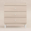 M12923NXW,Babyletto,Gelato 3-Drawer Changer Dresser  White Feet w/Removable Changing Tray in Washed Natural