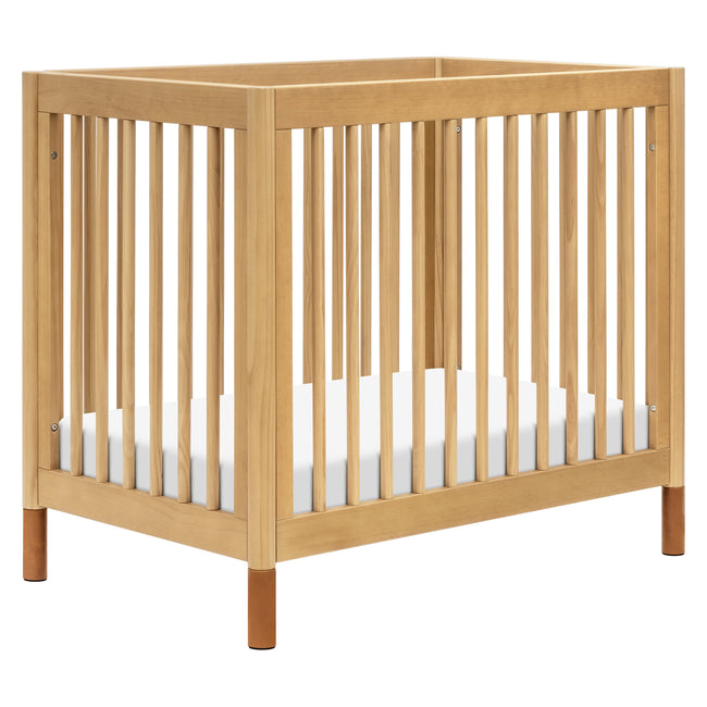 M12998HYVTL,Babyletto,Gelato 4-in-1 Convertible Mini Crib and Twin bed in Honey with Vegan Tan Leather Feet