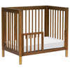 M12998NLGLD,Babyletto,Gelato 4-in-1 Convertible Mini Crib and Twin bed in Natural Walnut Finish with Gold Feet