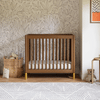 M12998NLGLD,Babyletto,Gelato 4-in-1 Convertible Mini Crib and Twin bed in Natural Walnut Finish with Gold Feet