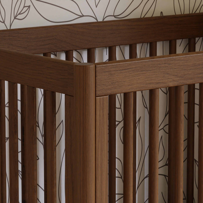 M12998NLGLD,Babyletto,Gelato 4-in-1 Convertible Mini Crib and Twin bed in Natural Walnut Finish with Gold Feet