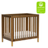 M12998NLGLD,Babyletto,Gelato 4-in-1 Convertible Mini Crib and Twin bed in Natural Walnut Finish with Gold Feet