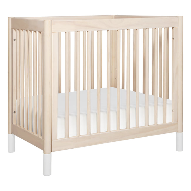 M12998NXW,Babyletto,Gelato 4-in-1 Convertible Mini Crib and Twin bed in Washed Natural Finish w/White Feet