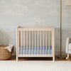 M12998NXW,Babyletto,Gelato 4-in-1 Convertible Mini Crib and Twin bed in Washed Natural Finish w/White Feet