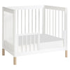 M12998WNX,Babyletto,Gelato 4-in-1 Convertible Mini Crib and Twin bed in White Finish w/Washed Natural Feet