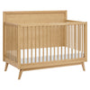 M15901HY,Babyletto,Palma Mid-Century 4-in-1 Convertible Crib w/ Toddler Bed Conversion in Honey