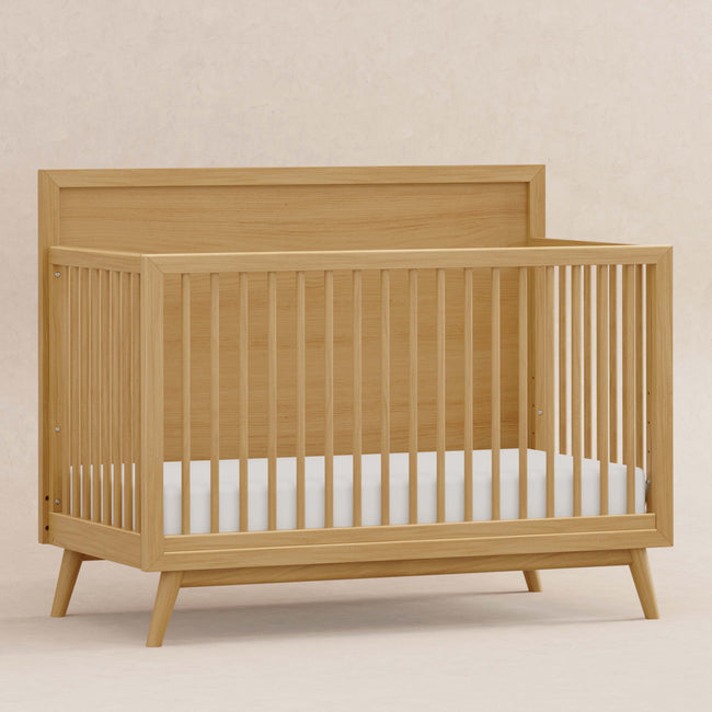 M15901HY,Babyletto,Palma Mid-Century 4-in-1 Convertible Crib w/ Toddler Bed Conversion in Honey